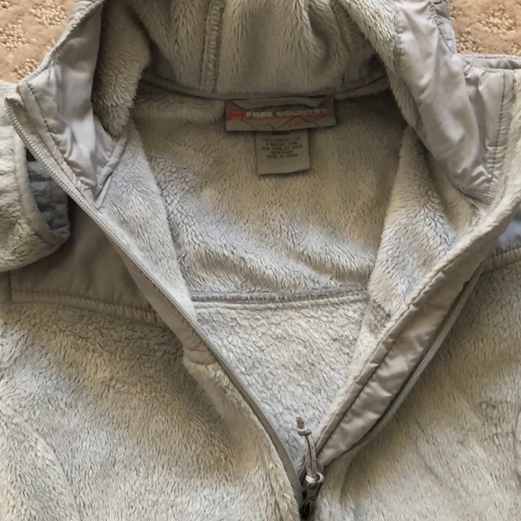 Free Country Gray Fleece Hoodie, Size Small - Picture 4 of 4